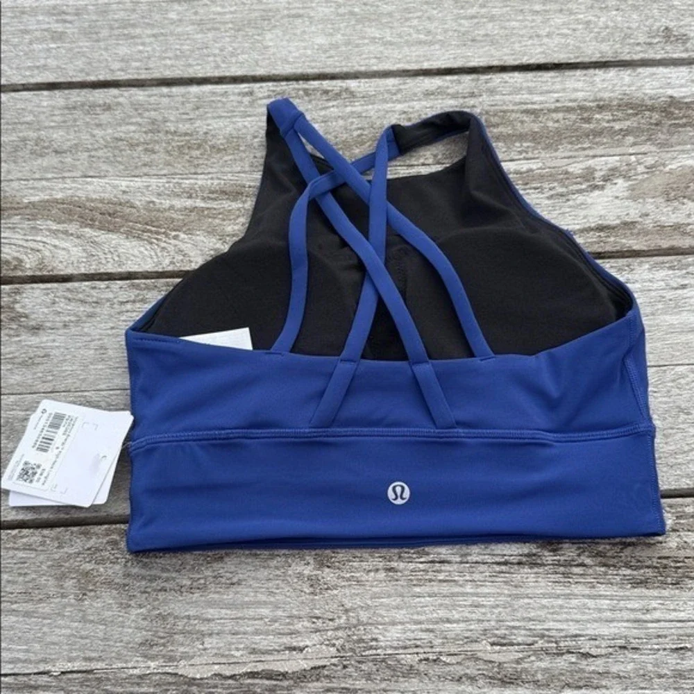 Lululemon Energy High-Neck Longline Cups Psychic blue size 6 NWT‎